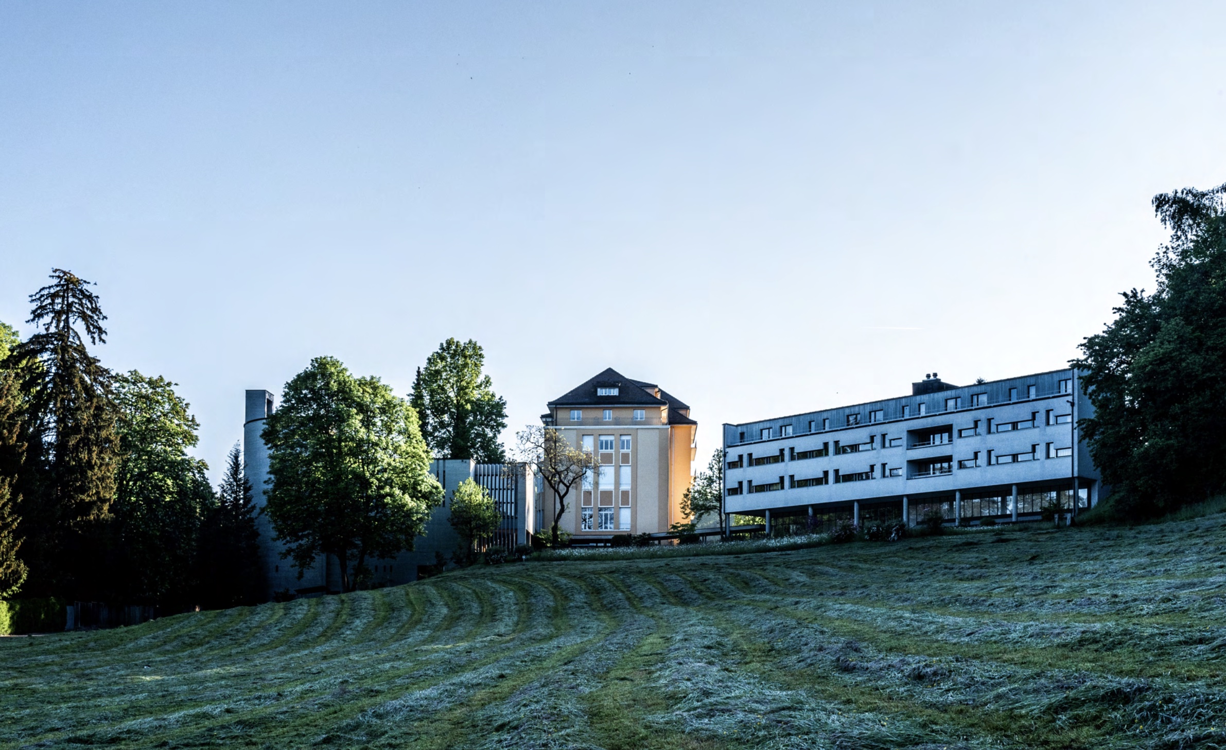 Exterior, winter morning
